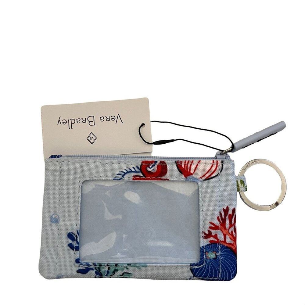 Vera Bradley Lighten Up Zip ID Case Anchors Aweigh Beach Ocean Theme - Picture 1 of 6